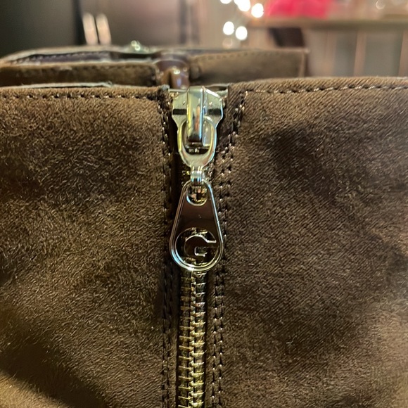 GBG brown suede like platform heeled ankle bootie - Picture 10 of 10